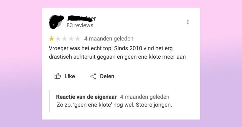 19 horeca-uitbaters die beledigd zijn door slechte reviews