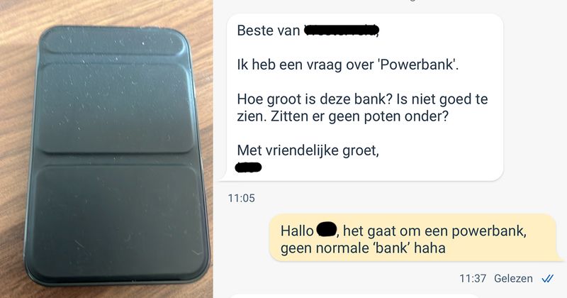 Man zoekt een bank voor in de studentenkamer van zijn zoon maar begrijpt niet helemaal waar hij precies op reageert 'Zitten er geen poten onder?' (8 screens)