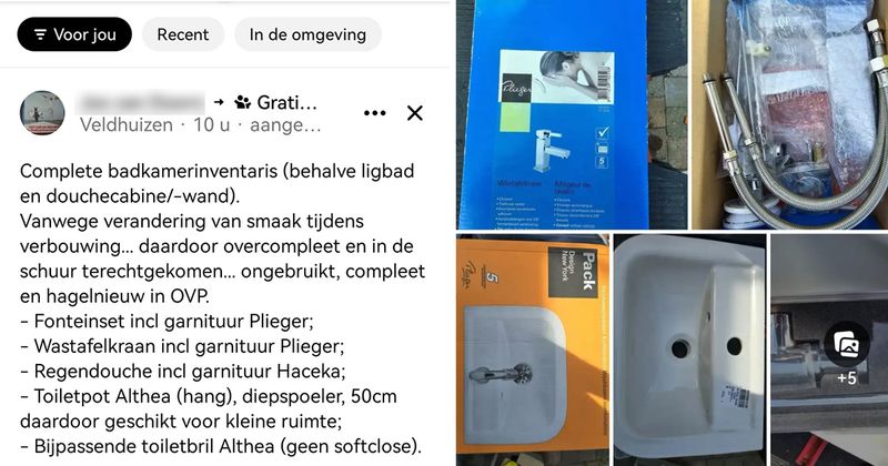 Man verandert tijdens de verbouwing van zijn huis ineens van smaak en doet zijn complete nieuwe badkamer weg in ruil voor tuinplanten en bier (6 screens)