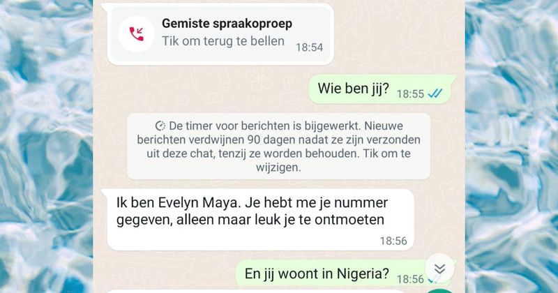 Oplichter Evelyn is hier niet voor grappen en wil wel graag serieus genomen worden tijdens het oplichten (6 screens)