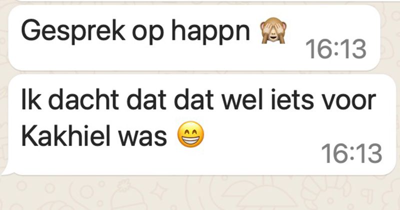 Dit is ook wel een bijzondere manier om een gesprek te beginnen in een dating-app (3 screens)