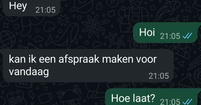 Man probeert escort te bestellen maar dat gaat helaas niet helemaal goed (6 screens)