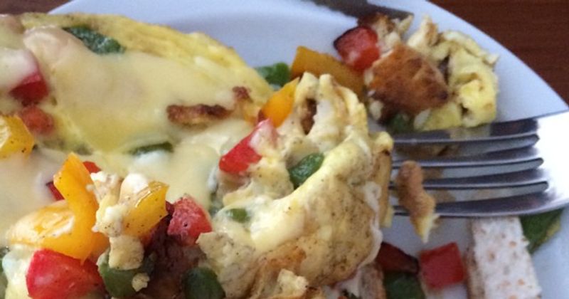 Omelet eten met @zwokbor haha doei