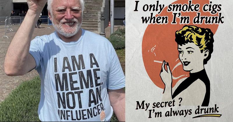 20 vet domme shirts om de week mee doormidden te hakken