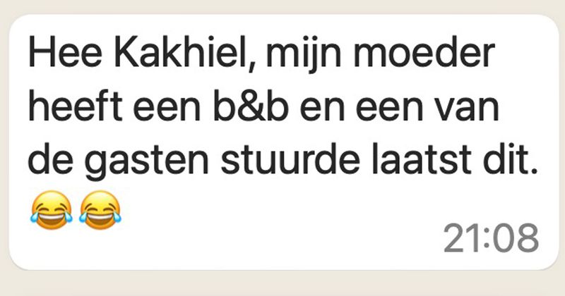 Deze B&B-gast kan zich de volgende keer beter gewoon even inschrijven voor B&B Vol Liefde