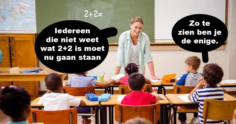 22 vet domme grappen op school