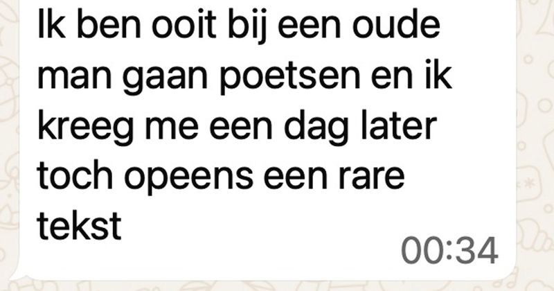 Oude vrijgezelle man neemt uit zelfbescherming afscheid van zijn huidige poetshulp omdat ze een te goddelijk lichaam heeft (3 screens)