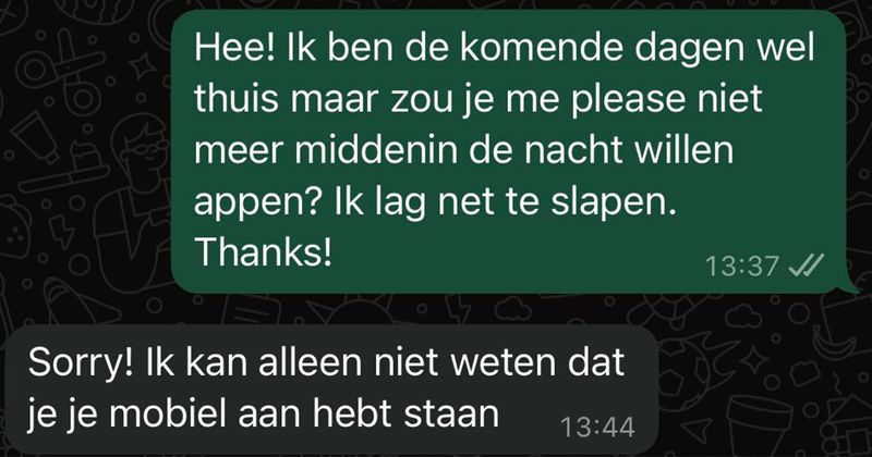 Wie doet er in dit verhaal het meest dramatisch? De vrouw die naar Bali is vertrokken of haar huisgenootje hier in Nederland? (4 screens)