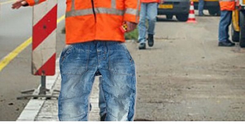 Langzaam rijden swagwerkzaamheden