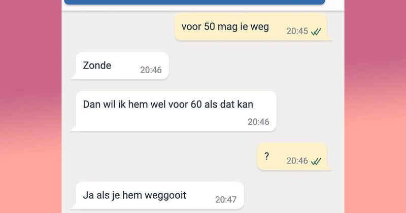 Hier weer 18 vet mislukte Marktplaatsgesprekken
