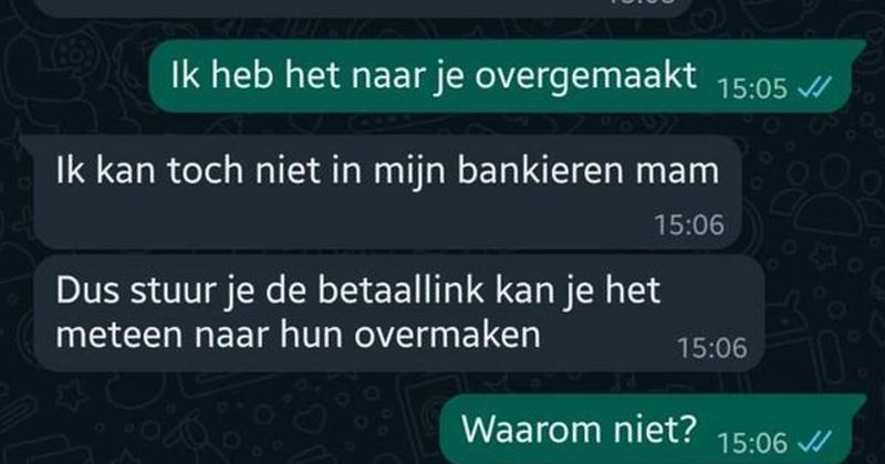 WhatsApp-oplichter wordt lekker lang aan het lijntje gehouden en krijgt op het eind een leuke screenshot doorgestuurd (11 screens)