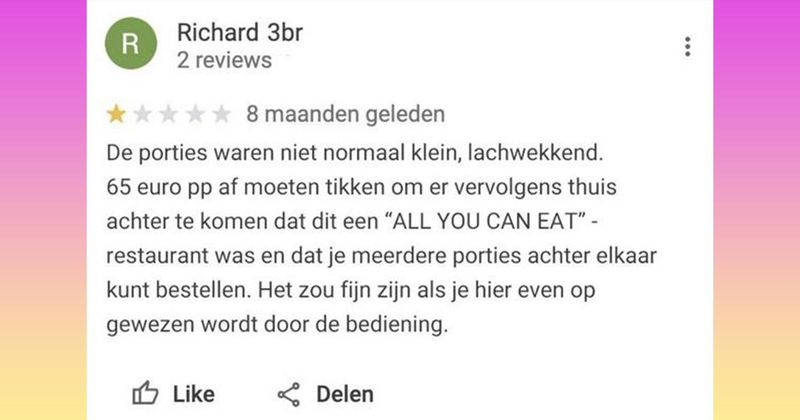 20 mensen die het niet helemaal begrepen hebben