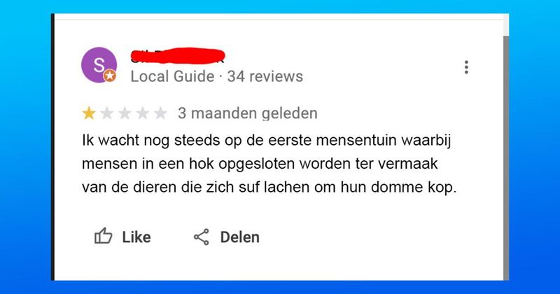 De 10 beste Google reviews van dierentuinen 