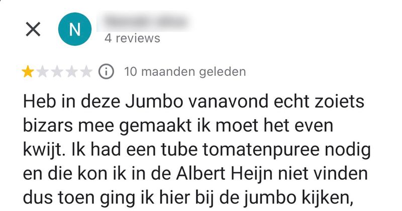 Man wilde alleen maar even snel een tube tomatenpuree gaan kopen bij de Jumbo maar toen gebeurde er dit 