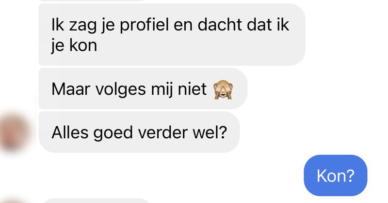 Jongen knoopt even een gezellig gesprekje aan op Instagram met een vrouw die hij nog 'kon' van de middelbare school en dat loopt weer helemaal uit de hand (10 screens)