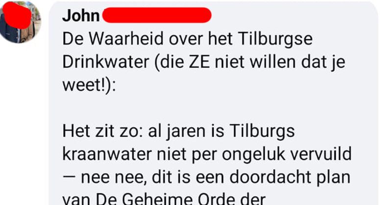 Dit is de echte waarheid achter het verontreinigde Tilburgse drinkwater die eigenlijk niet aan het licht mag komen (3 screens)
