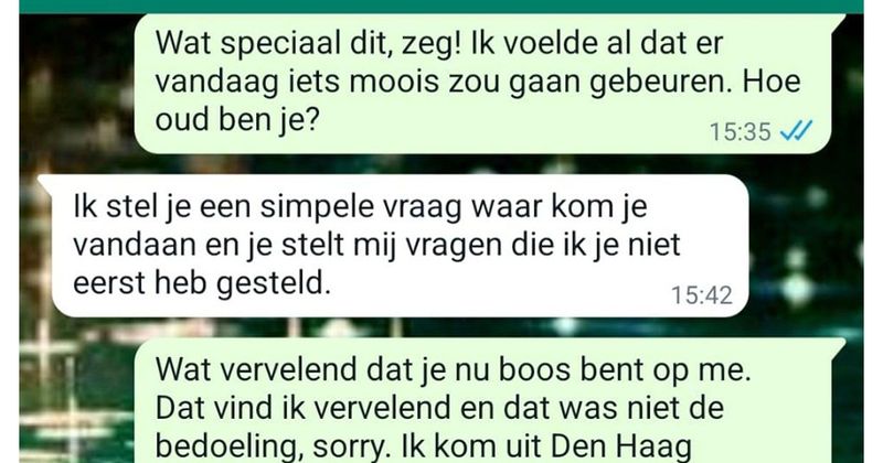 Oplichter probeert een band op te bouwen via WhatsApp en wordt lekker lang aan het lijntje gehouden (11 screens)