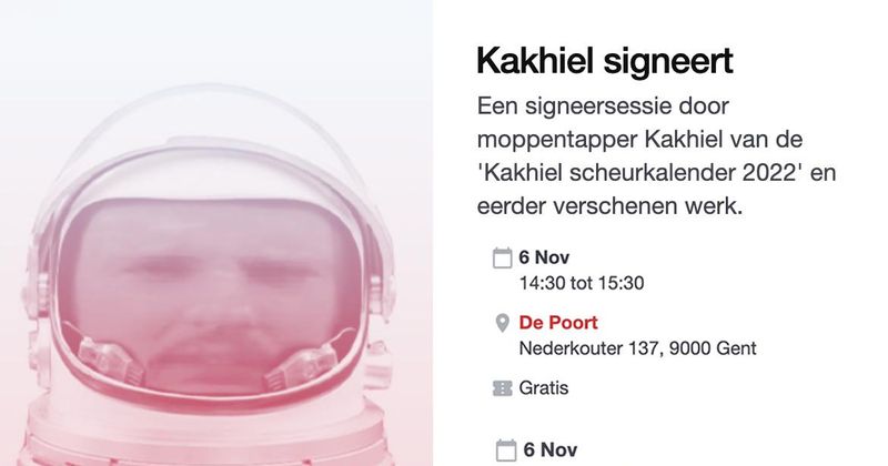 Kakhiel signeersessie op Gents Boeken Festival