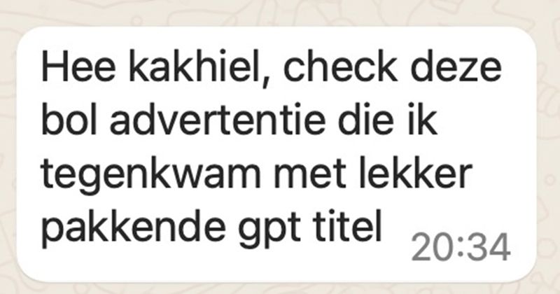 De stagiair bij bol.com had het zo te zien ook lekker warm vandaag (5 screens)