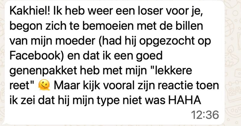 Hier weer een gast die niet echt met teleurstellingen om kan gaan (4 screens)