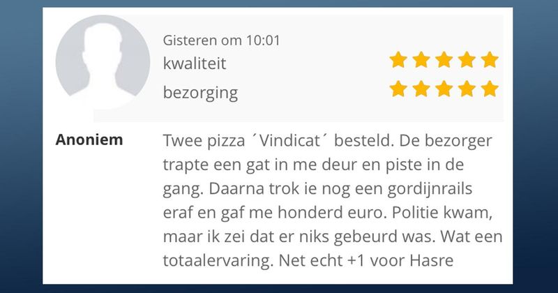 15 vet domme reviews van mensen die eten besteld hebben