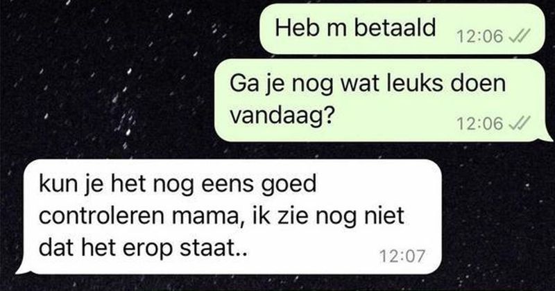 Oplichter lijkt niet heel erg onder de indruk van deze bizarre anekdote over de buurvrouw van zijn 'moeder' want hij heeft zelf ook iets vervelends meegemaakt (14 screens)
