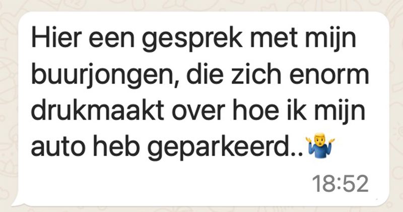 Buurjongen ergert zich kapot aan auto die met één wiel op de stoep staat geparkeerd en besluit even een gesprekje aan te knopen met de eigenaar (8 screens)