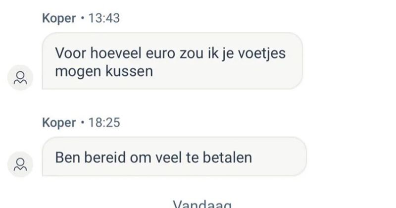 Dit soort berichten kun je blijkbaar verwachten als je jurken probeert te verkopen op Marktplaats (4 screens)
