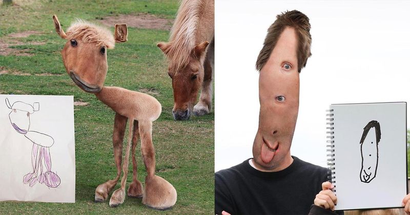 Hier weer 20 kleutertekeningen die echt tot leven gebracht zijn