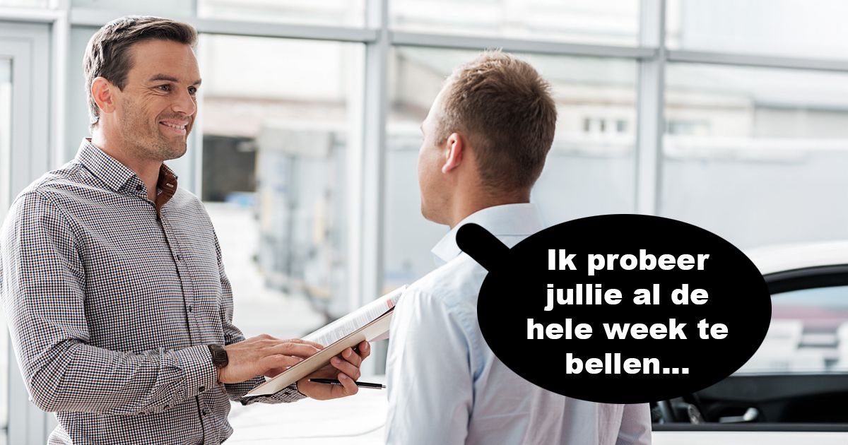 Man probeert al de hele week de garage te bellen en dit is waarom ze
