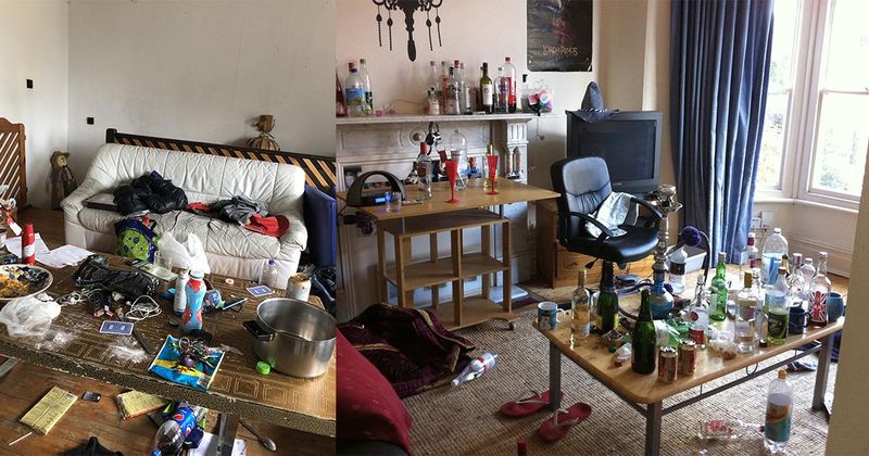 20 studenten die dringend hun huis ff moeten opruimen