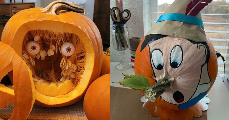 20 Halloween-pompoenen die best goed gelukt zijn