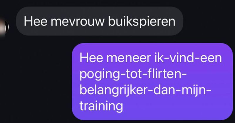 Gast loopt blauwtje in de sportschool en probeert het gewoon even later via Instagram nog een keer (6 screens)