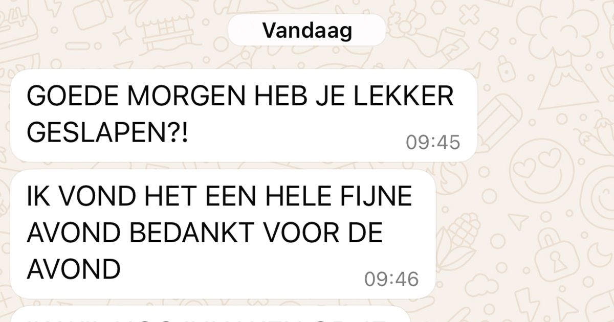 Man kan het niet echt verkroppen dat zijn blind date niet nog een keer