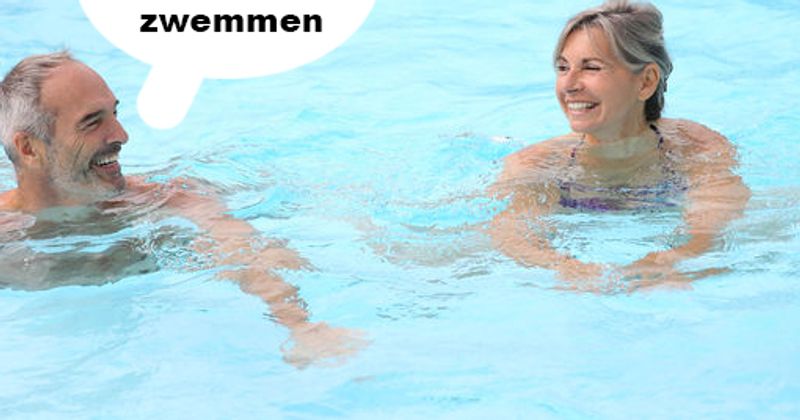 Aan het zwemmen