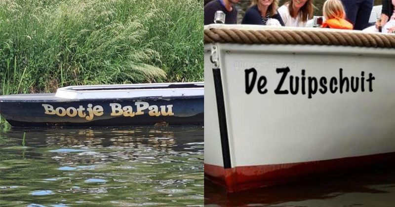 Hier nog meer grappige bootnamen van mensen met humor (18 foto's)