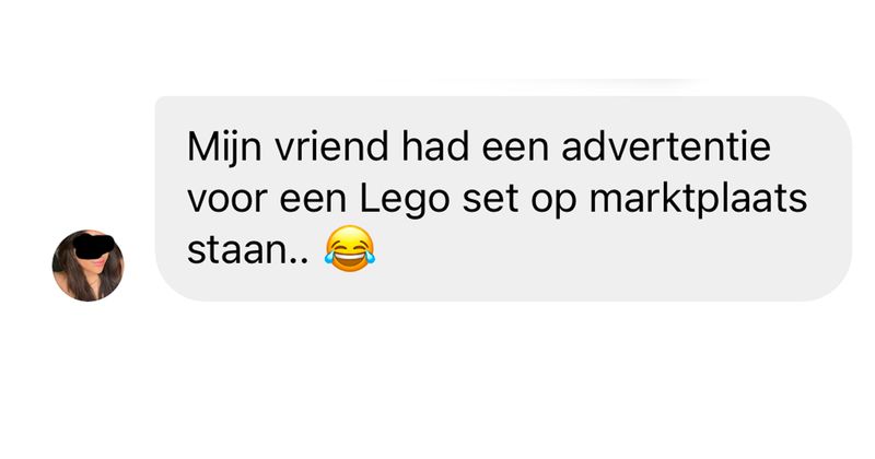 Man verkoopt zijn LEGO-set via Marktplaats en iemand biedt 700 euro, te mooi om waar te zijn? (3 screens)