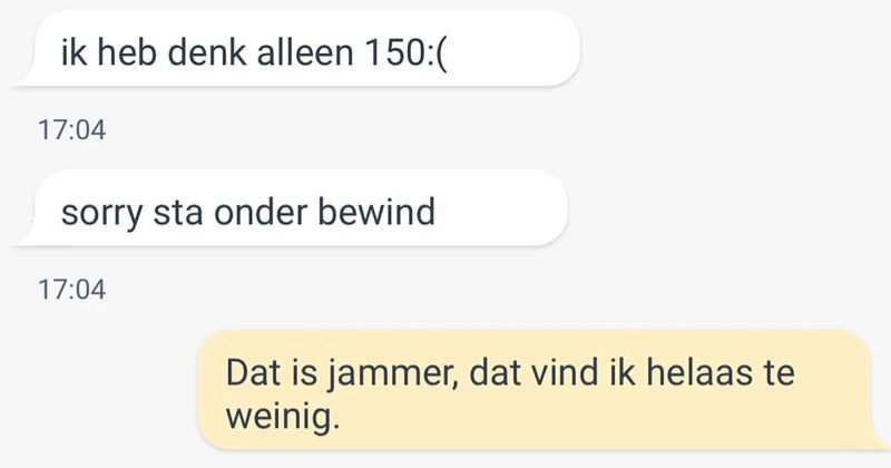 Vrouw vindt dat ze minder hoeft te betalen voor deze iPhone omdat ze in de 'f*cking bijstand' zit (5 screens)