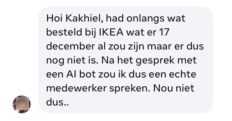 Bij deze digitale klantenservice van IKEA kun je niet alleen terecht met vragen over de bezorging van je meubels... (11 screens)