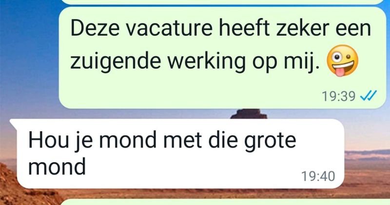 Deze oplichter is er al weer vrij snel helemaal klaar mee. 'Hou je mond met die grote mond' (7 screens)