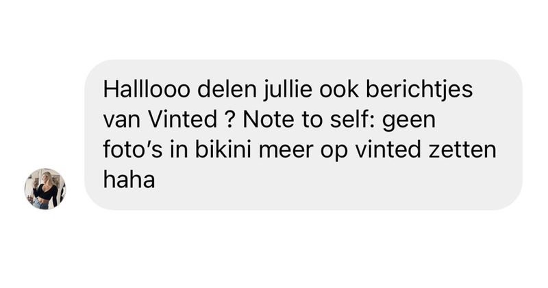 Hierom kun je beter geen foto's in je bikini op Vinted zetten (5 screens)