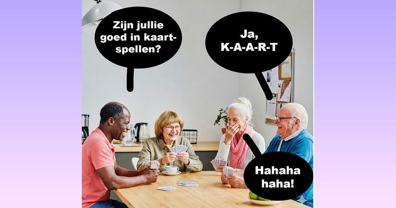 7 kutgrappen met mensen die spelletjes aan het doen zijn