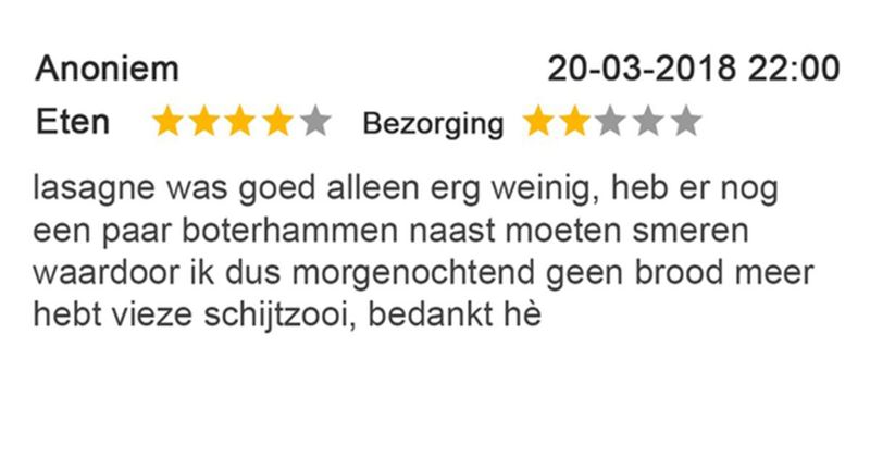 De 23 beste Thuisbezorgd reviews aller tijden 