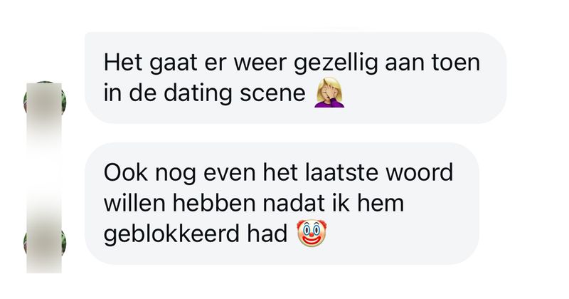 Mansplainer Chris komt even aan deze alleenstaande moeder uitleggen hoe het komt dat haar zoontje nogal temperamentvol is (4 screens)