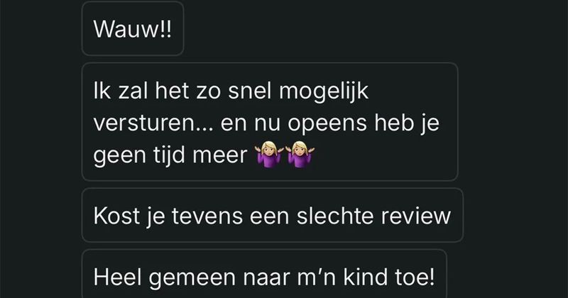 Hier nog een gezellige ruzie op Vinted over een riem van €1,49