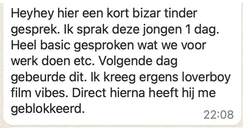 2 Tinder-gesprekken waarvan je als vrouw zin krijgt om die app per direct van je telefoon af te knikkeren en maar gewoon lesbisch te worden ofzo