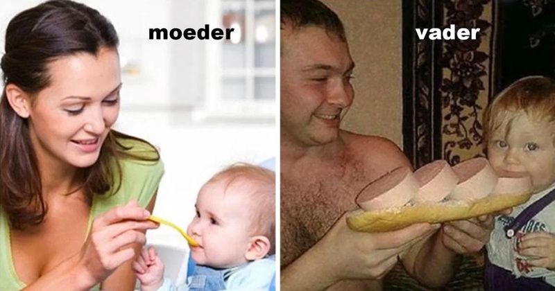 17 verschillen tussen moeders en vaders waar je als kind mee te kampen had