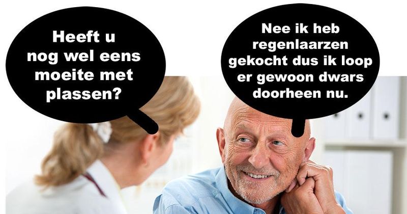 Geen moeite met plassen