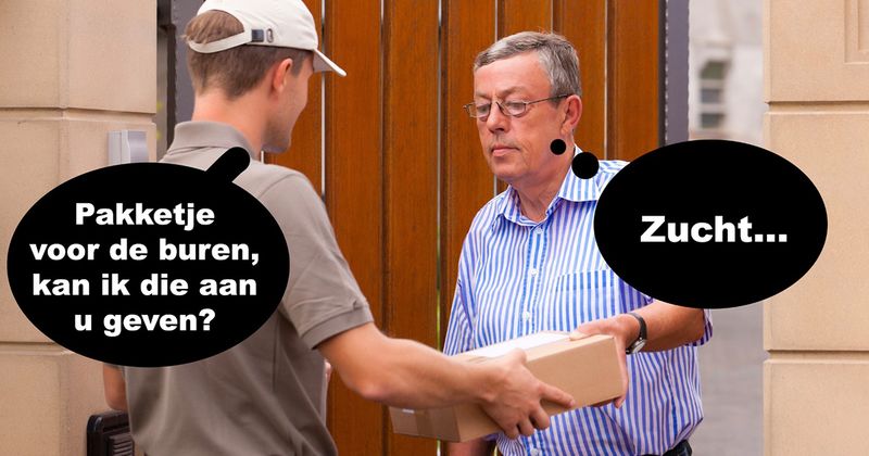 Dit is wat er allemaal door je hoofd schiet als je voor de zoveelste keer een pakketje voor de buren moet aannemen (13 screens)