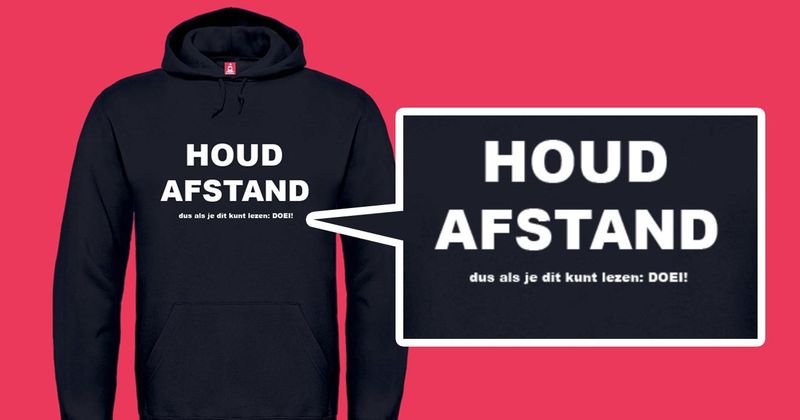 Vet handige hoodie die je ook na de crisis kunt dragen